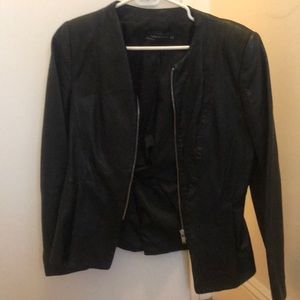 Zara black leather jacket